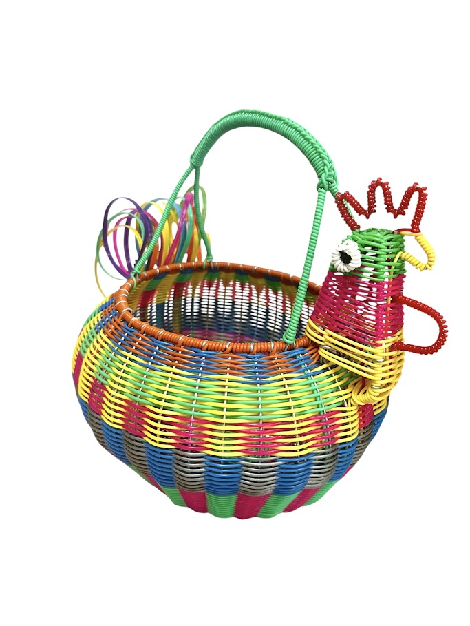 ニワトリ チューブカゴL H5 | メキシコ直輸入メルカドバッグ・雑貨通販