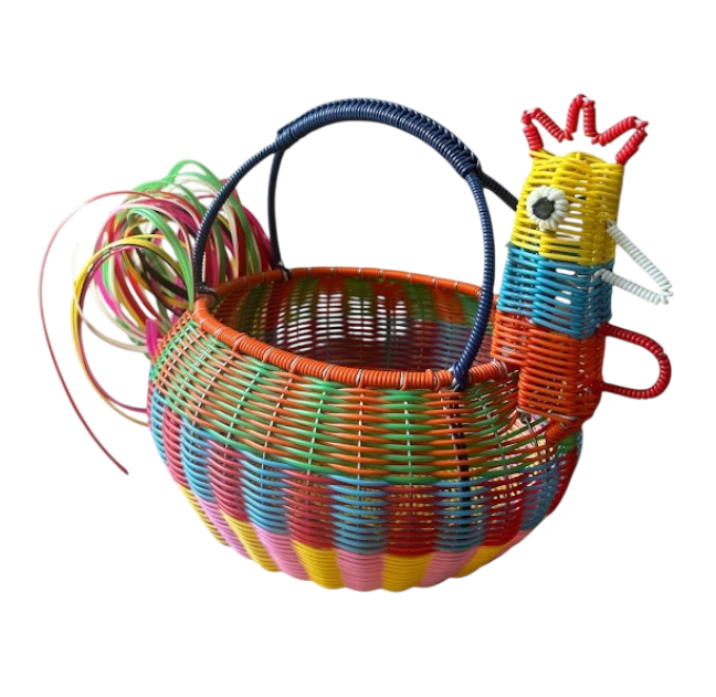 ニワトリ チューブカゴM H4 | メキシコ直輸入メルカドバッグ・雑貨通販